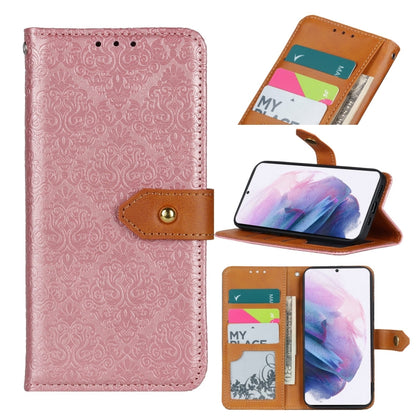 European Floral Embossed Copper Buckle Horizontal Flip PU Leather Case with Holder & Card Slots & Wallet & Photo Frame, For Samsung Galaxy A21s, For Samsung Galaxy A31, For Samsung Galaxy A41, For Samsung Galaxy A51 5G, For Samsung Galaxy A51 4G�������...
