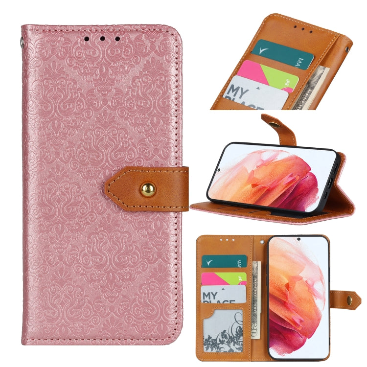 European Floral Embossed Copper Buckle Horizontal Flip PU Leather Case with Holder & Card Slots & Wallet & Photo Frame, For Samsung Galaxy A21s, For Samsung Galaxy A31, For Samsung Galaxy A41, For Samsung Galaxy A51 5G, For Samsung Galaxy A51 4G�������...
