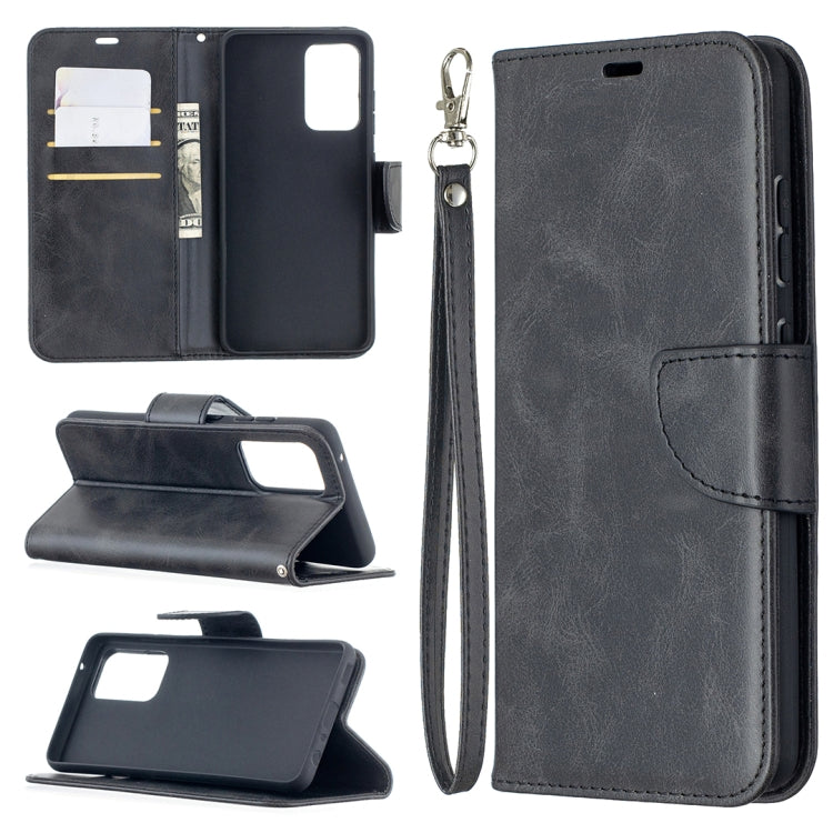 Retro Lambskin Texture Pure Color Horizontal Flip PU Leather Case with Holder & Card Slots & Wallet & Lanyard, For Samsung Galaxy A52 5G