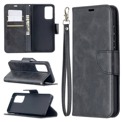 Retro Lambskin Texture Pure Color Horizontal Flip PU Leather Case with Holder & Card Slots & Wallet & Lanyard, For Samsung Galaxy A52 5G