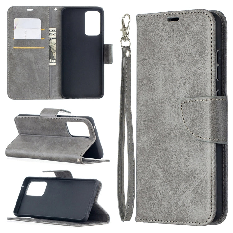 Retro Lambskin Texture Pure Color Horizontal Flip PU Leather Case with Holder & Card Slots & Wallet & Lanyard, For Samsung Galaxy A52 5G