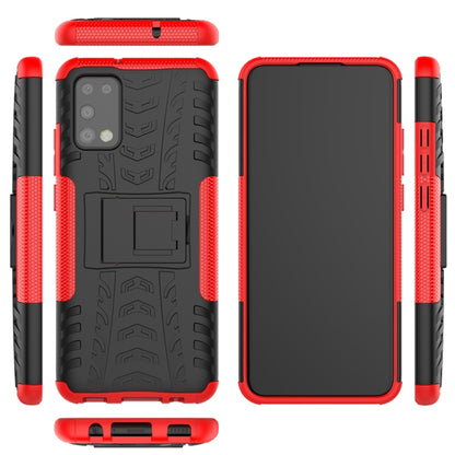 Tire Texture Shockproof TPU+PC Protective Case with Holder, For Samsung Galaxy A02s (US Edition), For Samsung Galaxy A32 5G