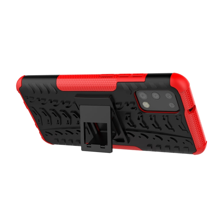 Tire Texture Shockproof TPU+PC Protective Case with Holder