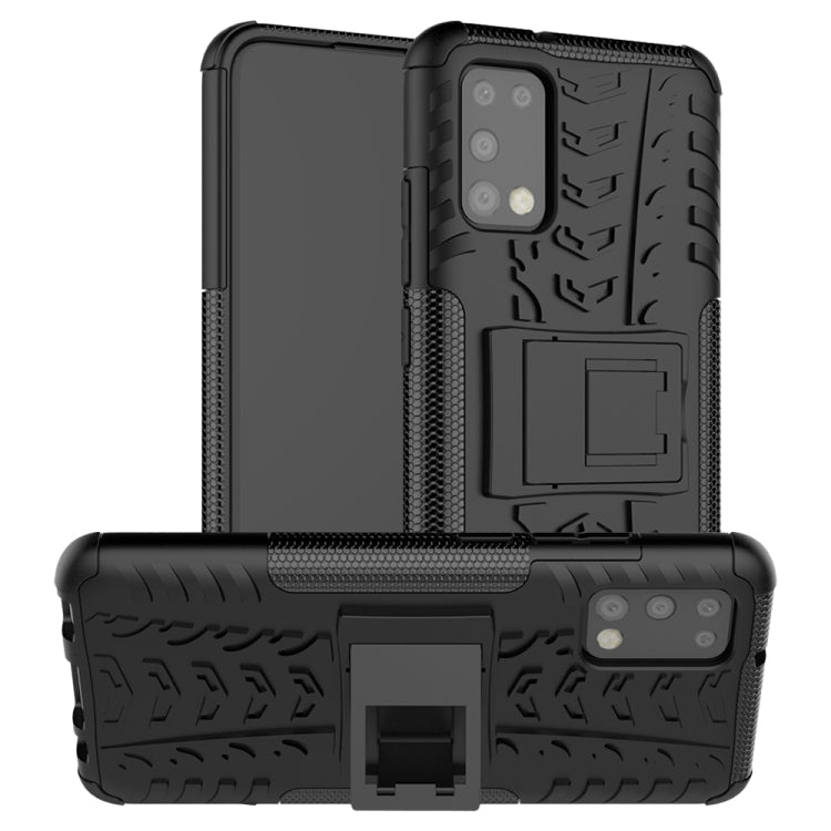 Tire Texture Shockproof TPU+PC Protective Case with Holder, For Samsung Galaxy A02s (US Edition), For Samsung Galaxy A32 5G