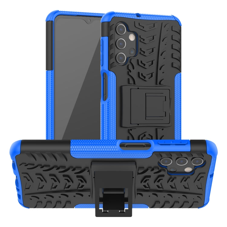 Tire Texture Shockproof TPU+PC Protective Case with Holder, For Samsung Galaxy A02s (US Edition), For Samsung Galaxy A32 5G
