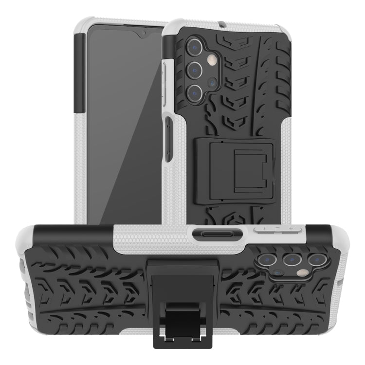 Tire Texture Shockproof TPU+PC Protective Case with Holder, For Samsung Galaxy A02s (US Edition), For Samsung Galaxy A32 5G