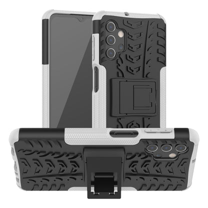 Tire Texture Shockproof TPU+PC Protective Case with Holder, For Samsung Galaxy A02s (US Edition), For Samsung Galaxy A32 5G