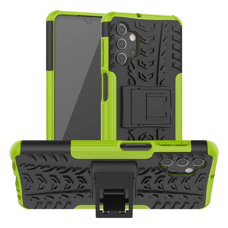 Tire Texture Shockproof TPU+PC Protective Case with Holder, For Samsung Galaxy A02s (US Edition), For Samsung Galaxy A32 5G