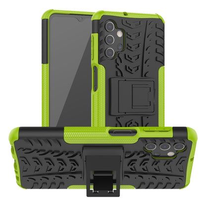 Tire Texture Shockproof TPU+PC Protective Case with Holder, For Samsung Galaxy A02s (US Edition), For Samsung Galaxy A32 5G