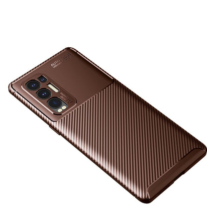 Carbon Fiber Texture Shockproof TPU Case, For OPPO Reno5 Pro Plus