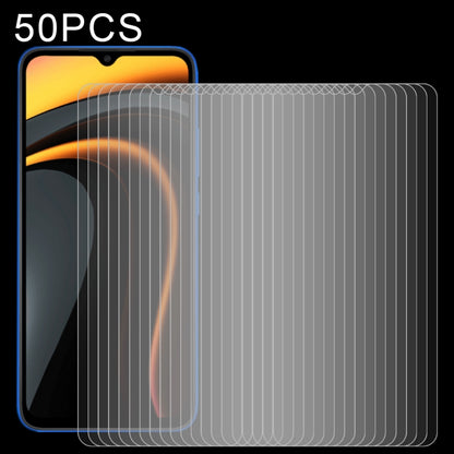 For Xiaomi Redmi 10A / 9A / 9A Sport / 9C / 9C NFC / Poco C31 / 9 Acitve 50 PCS 0.26mm 9H 2.5D Tempered Glass Film