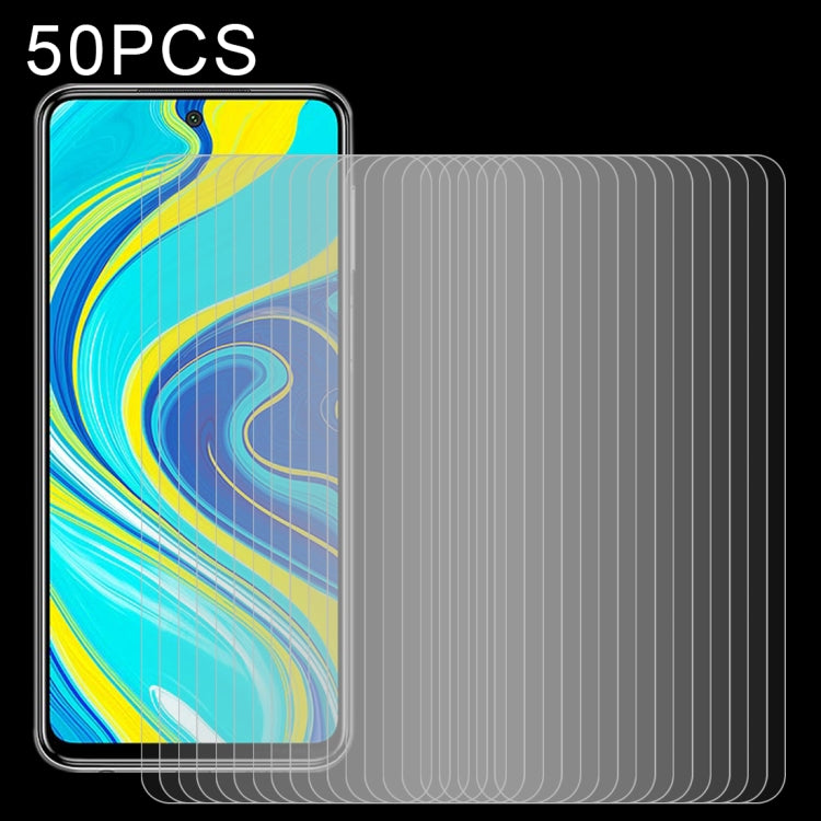 For Xiaomi Redmi 10A / 9A / 9A Sport / 9C / 9C NFC / Poco C31 / 9 Acitve 50 PCS 0.26mm 9H 2.5D Tempered Glass Film