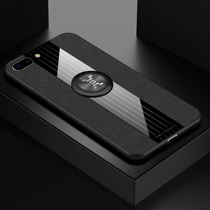 XINLI Stitching Cloth Textue Shockproof TPU Protective Case with Ring Holder, For iPhone 8 / 7, For iPhone 8 Plus / 7 Plus, For iPhone X / XS, For iPhone XR, For iPhone XS Max, For iPhone 6 / 6s, For iPhone 6 Plus / 6s Plus