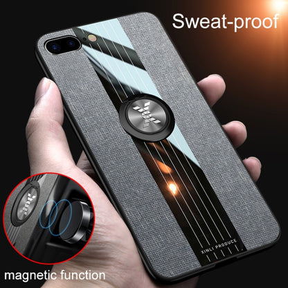XINLI Stitching Cloth Textue Shockproof TPU Protective Case with Ring Holder, For iPhone 8 / 7, For iPhone 8 Plus / 7 Plus, For iPhone X / XS, For iPhone XR, For iPhone XS Max, For iPhone 6 / 6s, For iPhone 6 Plus / 6s Plus