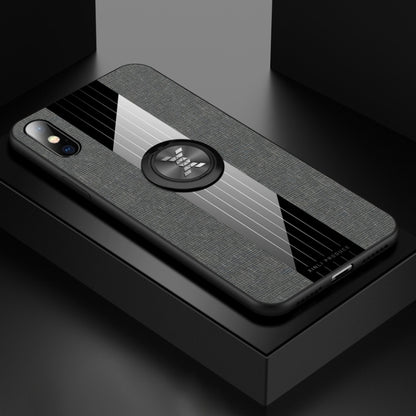 XINLI Stitching Cloth Textue Shockproof TPU Protective Case with Ring Holder, For iPhone 8 / 7, For iPhone 8 Plus / 7 Plus, For iPhone X / XS, For iPhone XR, For iPhone XS Max, For iPhone 6 / 6s, For iPhone 6 Plus / 6s Plus