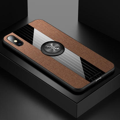 XINLI Stitching Cloth Textue Shockproof TPU Protective Case with Ring Holder, For iPhone 8 / 7, For iPhone 8 Plus / 7 Plus, For iPhone X / XS, For iPhone XR, For iPhone XS Max, For iPhone 6 / 6s, For iPhone 6 Plus / 6s Plus
