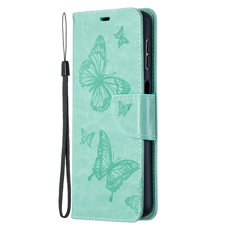 Embossing Two Butterflies Pattern Horizontal Flip PU Leather Case with Holder & Card Slot & Wallet & Lanyard, For Samsung Galaxy A32 5G, For Samsung Galaxy A52 5G / 4G, For Samsung Galaxy A72 5G / 4G, For Xiaomi Poco M3, For Samsung Galaxy A72 5G / 4G 5G