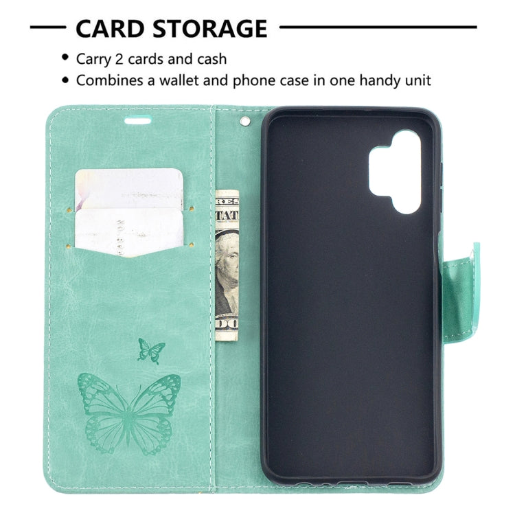 Embossing Two Butterflies Pattern Horizontal Flip PU Leather Case with Holder & Card Slot & Wallet & Lanyard, For Samsung Galaxy A32 5G, For Samsung Galaxy A52 5G / 4G, For Samsung Galaxy A72 5G / 4G, For Xiaomi Poco M3, For Samsung Galaxy A72 5G / 4G 5G