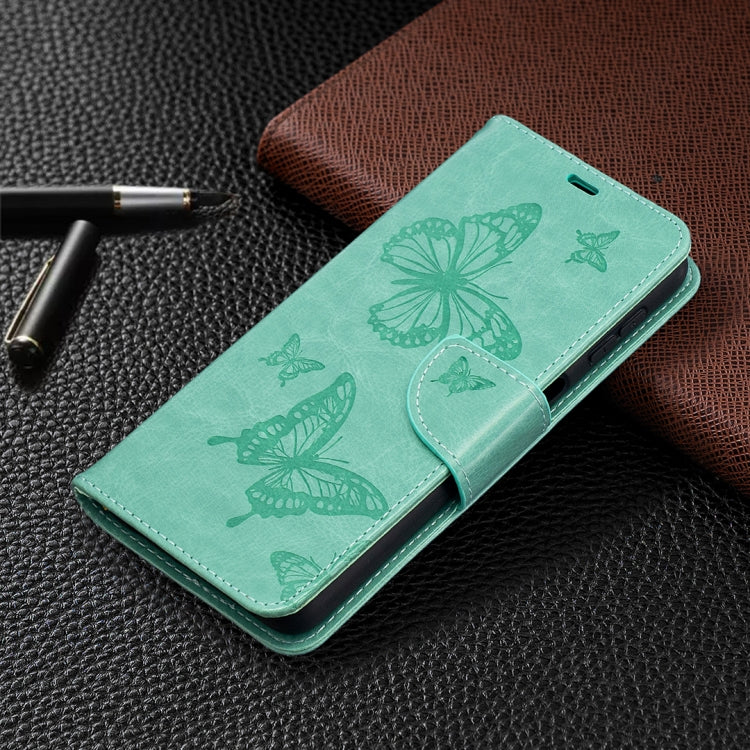 Embossing Two Butterflies Pattern Horizontal Flip PU Leather Case with Holder & Card Slot & Wallet & Lanyard, For Samsung Galaxy A32 5G, For Samsung Galaxy A52 5G / 4G, For Samsung Galaxy A72 5G / 4G, For Xiaomi Poco M3, For Samsung Galaxy A72 5G / 4G 5G
