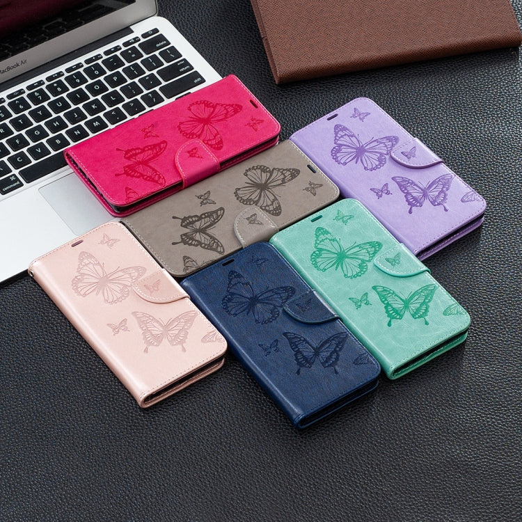 Embossing Two Butterflies Pattern Horizontal Flip PU Leather Case with Holder & Card Slot & Wallet & Lanyard, For Samsung Galaxy A32 5G, For Samsung Galaxy A52 5G / 4G, For Samsung Galaxy A72 5G / 4G, For Xiaomi Poco M3, For Samsung Galaxy A72 5G / 4G 5G