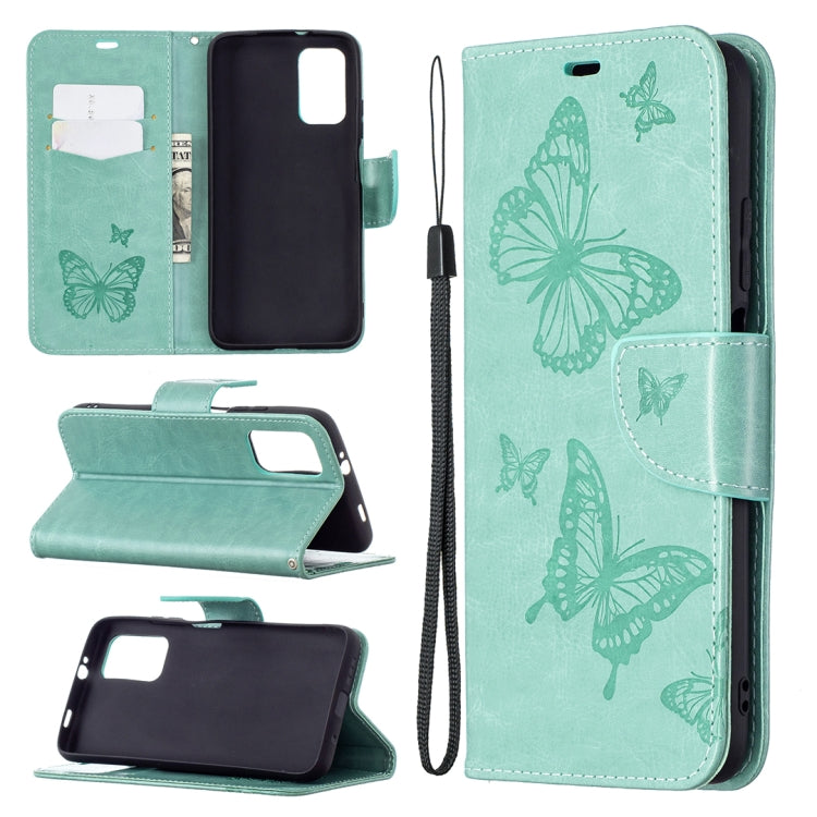 Embossing Two Butterflies Pattern Horizontal Flip PU Leather Case with Holder & Card Slot & Wallet & Lanyard, For Samsung Galaxy A32 5G, For Samsung Galaxy A52 5G / 4G, For Samsung Galaxy A72 5G / 4G, For Xiaomi Poco M3, For Samsung Galaxy A72 5G / 4G 5G