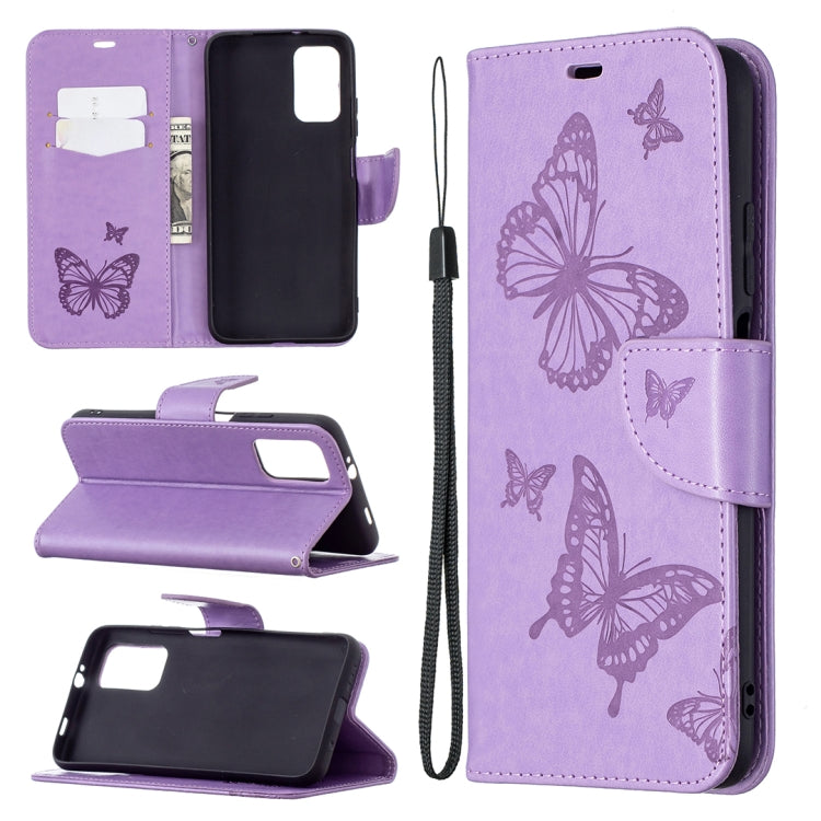 Embossing Two Butterflies Pattern Horizontal Flip PU Leather Case with Holder & Card Slot & Wallet & Lanyard, For Samsung Galaxy A32 5G, For Samsung Galaxy A52 5G / 4G, For Samsung Galaxy A72 5G / 4G, For Xiaomi Poco M3, For Samsung Galaxy A72 5G / 4G 5G
