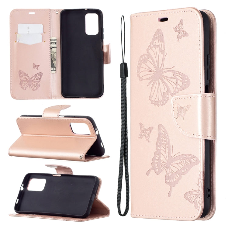 Embossing Two Butterflies Pattern Horizontal Flip PU Leather Case with Holder & Card Slot & Wallet & Lanyard, For Samsung Galaxy A32 5G, For Samsung Galaxy A52 5G / 4G, For Samsung Galaxy A72 5G / 4G, For Xiaomi Poco M3, For Samsung Galaxy A72 5G / 4G 5G