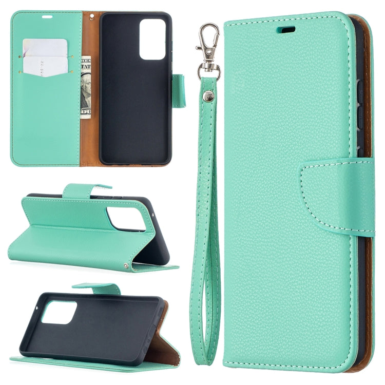 Litchi Texture Pure Color Horizontal Flip PU Leather Case with Holder & Card Slots & Wallet & Lanyard, For Samsung Galaxy A52 5G / 4G, For Samsung Galaxy A52 5G / 4GG