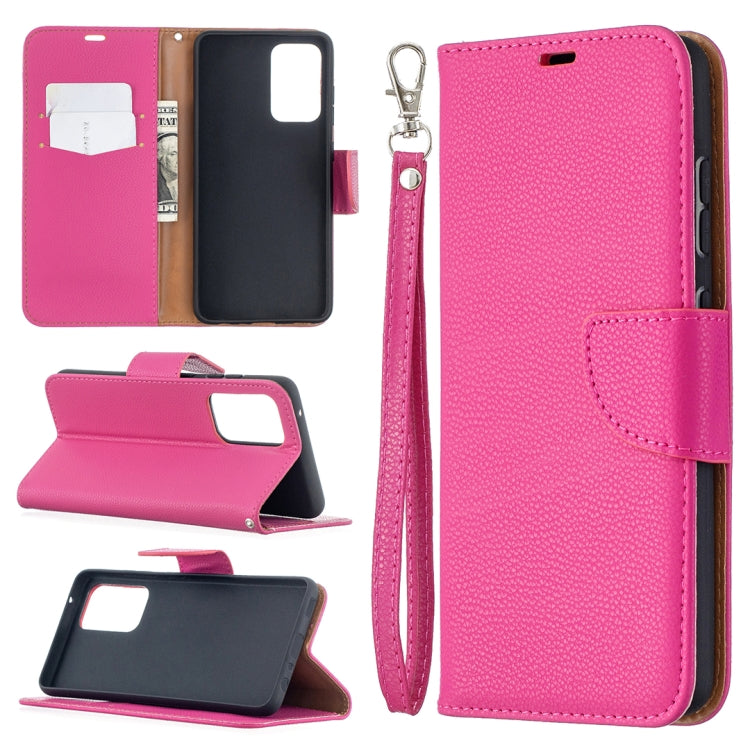 Litchi Texture Pure Color Horizontal Flip PU Leather Case with Holder & Card Slots & Wallet & Lanyard, For Samsung Galaxy A52 5G / 4G, For Samsung Galaxy A52 5G / 4GG