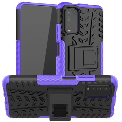 Tire Texture Shockproof TPU+PC Protective Case with Holder, For Samsung Galaxy S21+ 5G, For Xiaomi Poco M3 /Redmi Note 9 4G