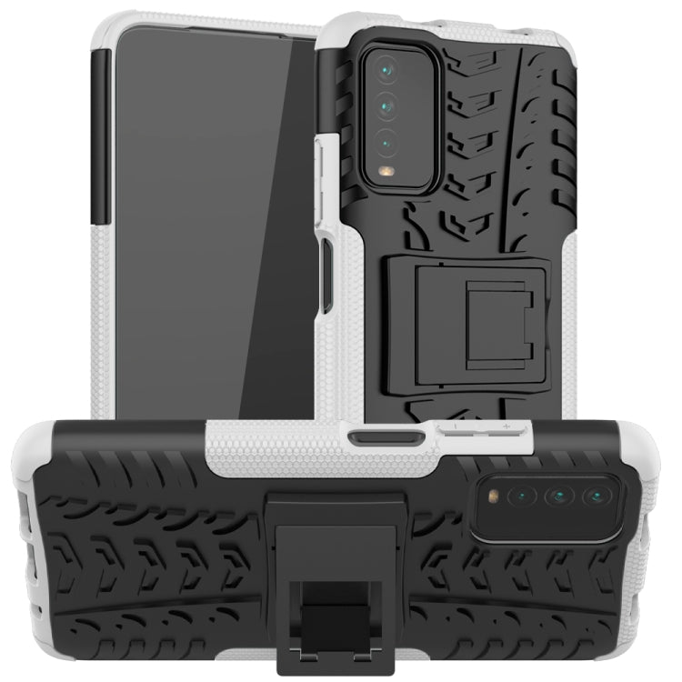Tire Texture Shockproof TPU+PC Protective Case with Holder, For Samsung Galaxy S21+ 5G, For Xiaomi Poco M3 /Redmi Note 9 4G