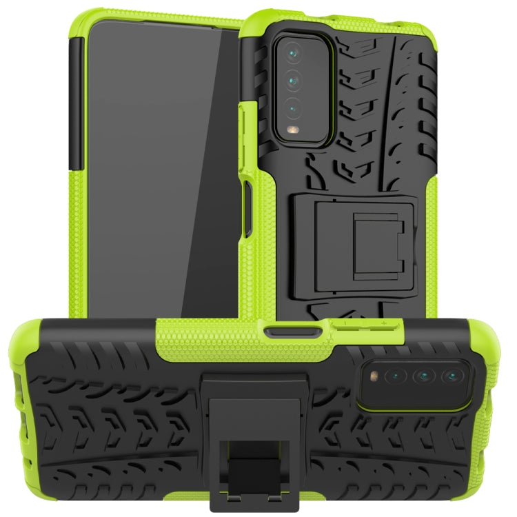 Tire Texture Shockproof TPU+PC Protective Case with Holder, For Samsung Galaxy S21+ 5G, For Xiaomi Poco M3 /Redmi Note 9 4G