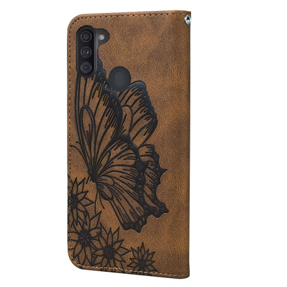 Retro Skin Feel Butterflies Embossing Horizontal Flip Leather Case with Holder & Card Slots & Wallet, For Samsung Galaxy A11, For Samsung Galaxy A12 5G, For Samsung Galaxy A21, For Samsung Galaxy A21s, For Samsung Galaxy A42 5G, For Samsung Galaxy A51�...