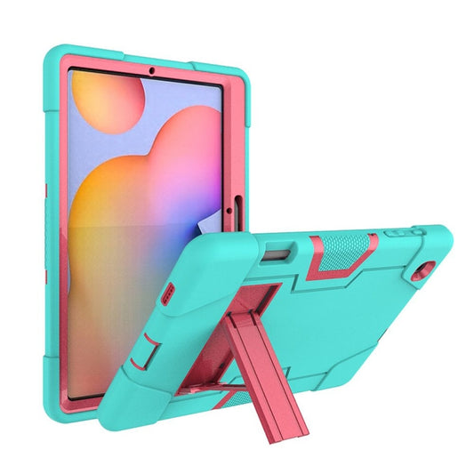 Contrast Color Robot Shockproof Silicon + PC Protective Case with Holder, For Samsung Galaxy Tab S6 Lite P610, For Samsung Galaxy Tab A 8.4 (2020) T307, For Samsung Galaxy Tab A7 10.4 (2020) T500