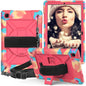 Contrast Color Silicone + PC Combination Case with Holder