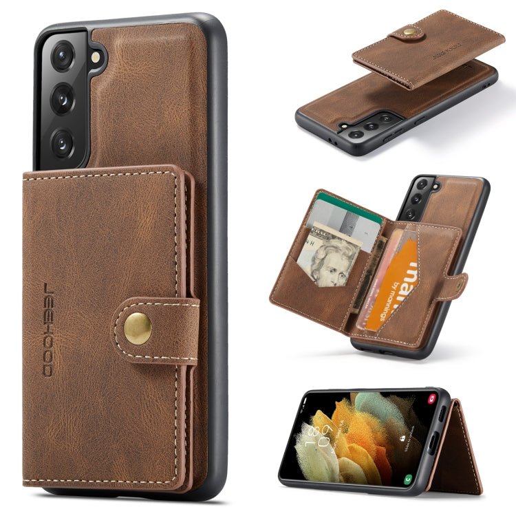 JEEHOOD Retro Magnetic Detachable Protective Case with Wallet & Card Slot & Holder, For Samsung Galaxy Note20, For Samsung Galaxy S21 5G, For Samsung Galaxy S21+ 5G, For Samsung Galaxy S21 Ultra 5G