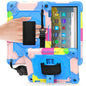 360 Degree Rotation Turntable Contrast Color Robot Shockproof Silicone + PC Protective Case with Holder