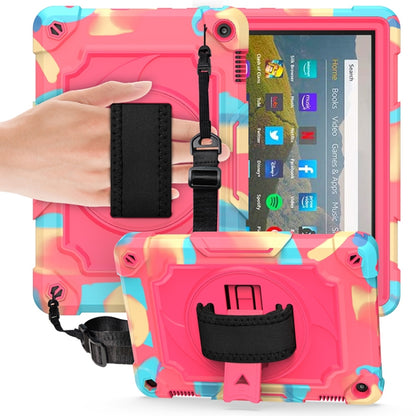 360 Degree Rotation Turntable Contrast Color Robot Shockproof Silicone + PC Protective Case with Holder