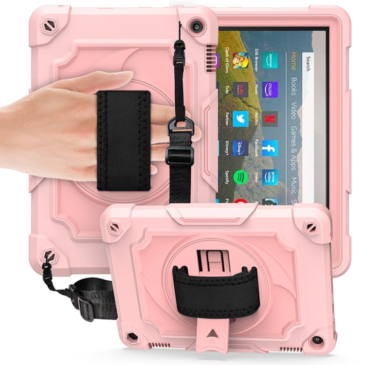 360 Degree Rotation Turntable Contrast Color Robot Shockproof Silicone + PC Protective Case with Holder