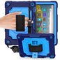 360 Degree Rotation Turntable Contrast Color Robot Shockproof Silicone + PC Protective Case with Holder