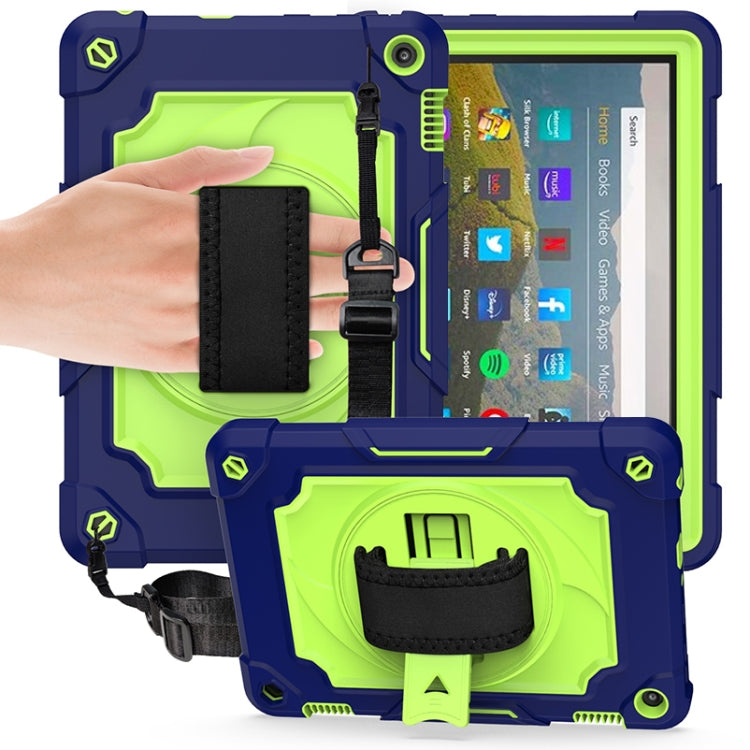 360 Degree Rotation Turntable Contrast Color Robot Shockproof Silicone + PC Protective Case with Holder