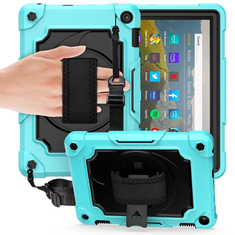 360 Degree Rotation Turntable Contrast Color Robot Shockproof Silicone + PC Protective Case with Holder