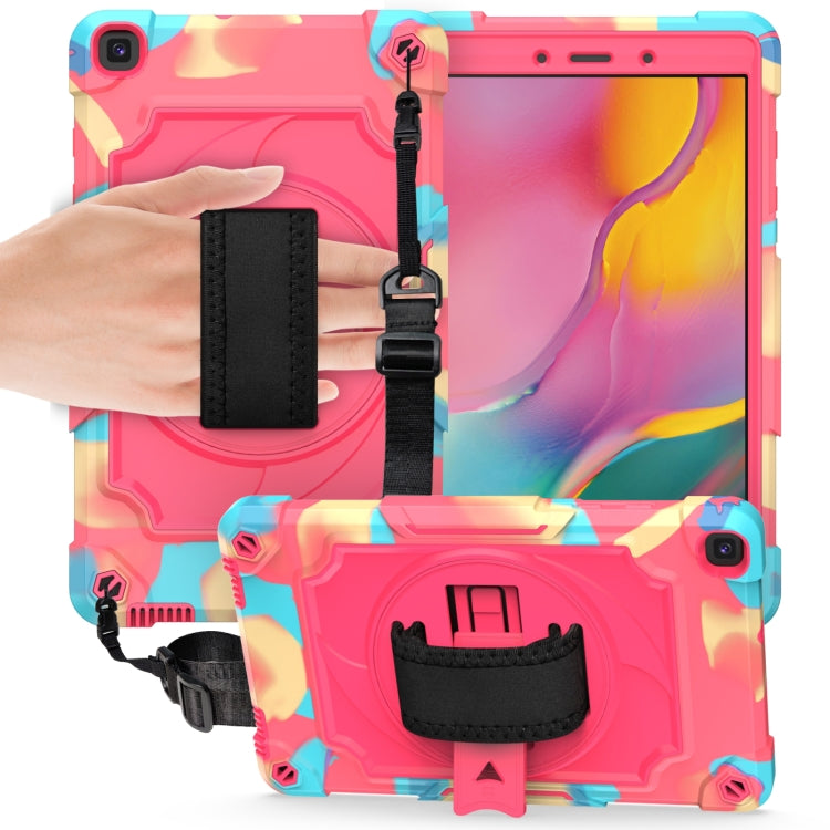 360 Degree Rotation Turntable Contrast Color Robot Shockproof Silicone + PC Protective Case with Holder