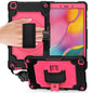 360 Degree Rotation Turntable Contrast Color Robot Shockproof Silicone + PC Protective Case with Holder