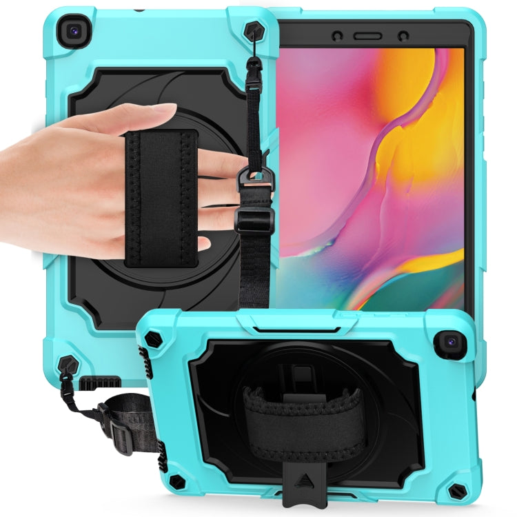 360 Degree Rotation Turntable Contrast Color Robot Shockproof Silicone + PC Protective Case with Holder