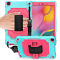360 Degree Rotation Turntable Contrast Color Robot Shockproof Silicone + PC Protective Case with Holder
