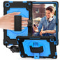 360 Degree Rotation Turntable Contrast Color Robot Shockproof Silicone + PC Protective Case with Holder