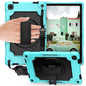 360 Degree Rotation Turntable Contrast Color Robot Shockproof Silicone + PC Protective Case with Holder