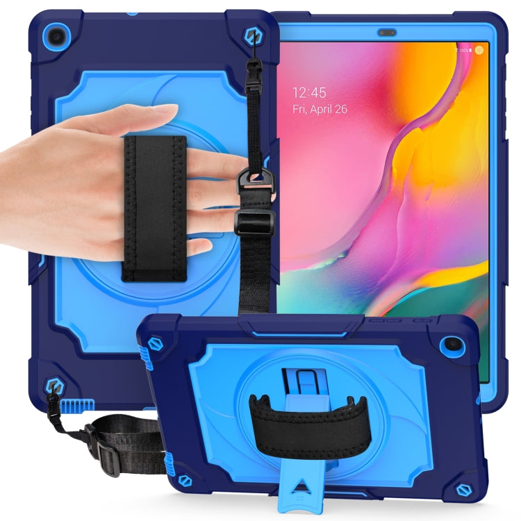360 Degree Rotation Turntable Contrast Color Robot Shockproof Silicone + PC Protective Case with Holder