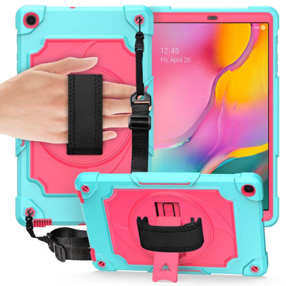 360 Degree Rotation Turntable Contrast Color Robot Shockproof Silicone + PC Protective Case with Holder